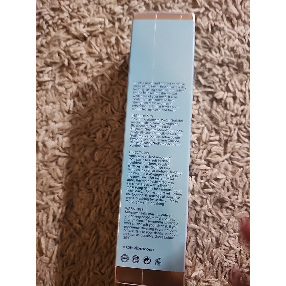 Niacinamide Whitening Toothpaste, Intensive Whitening New Sealed 100g - Picture 6 of 8